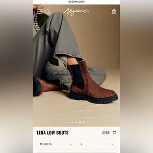 Sezane Mocha Lena Low Boots